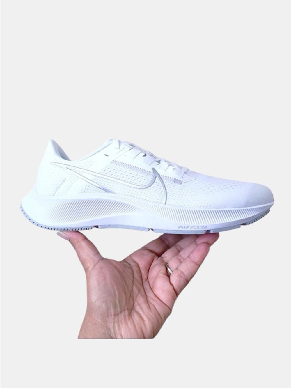 Nike Air Zoom Pegasus 38 White metallic Silver Women’s Running Shoes